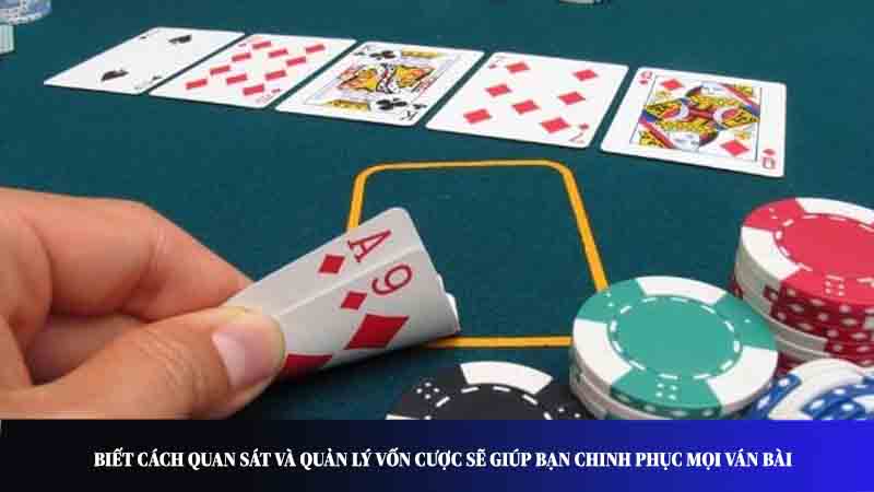 Biết cách quan sát và quản lý vốn cược sẽ giúp bạn chinh phục mọi ván bài