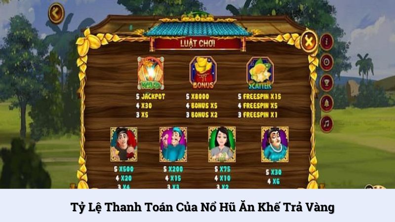 Tỷ lệ thanh toán trong Nổ hũ ăn khế trả vàng rất ấn tượng