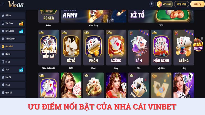 Giới thiệu về Vinbet với những ưu điểm nổi bật thu hút cộng đồng người chơi.